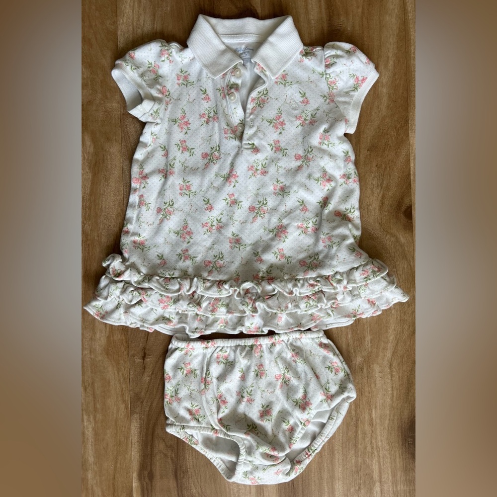 Ralph Lauren Floral Baby Dress with Bloomers